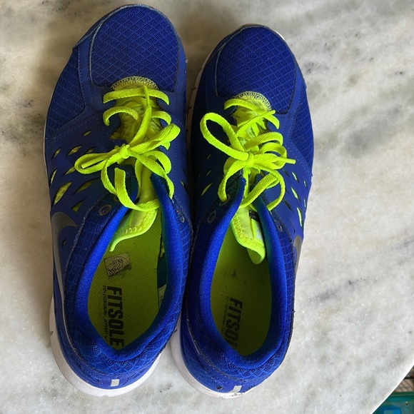 NIKE FLEX 2013 RUN Blue/Neon Sz10 W - Picture 4 of 10